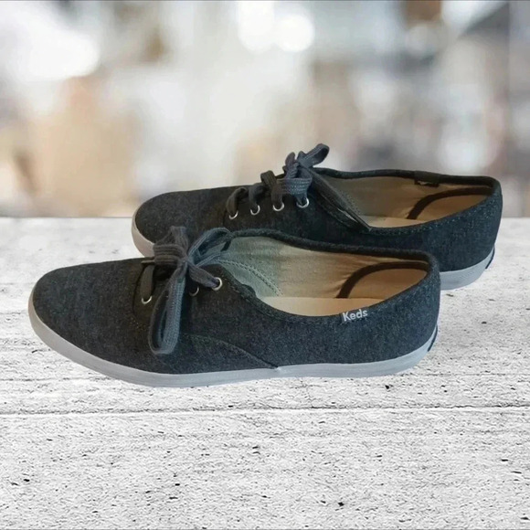 Keds women champion solids charcoal color size 8 - Picture 6 of 15